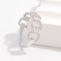 925 Sterling Silver Zircon Cutout Ring Trandify Deal