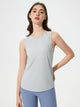 Women’s Cutout Back Active Tank Top – Cropped Yoga Tee for Workouts