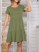 Round Neck Short Sleeve Mini Tee Dress Trandify deal