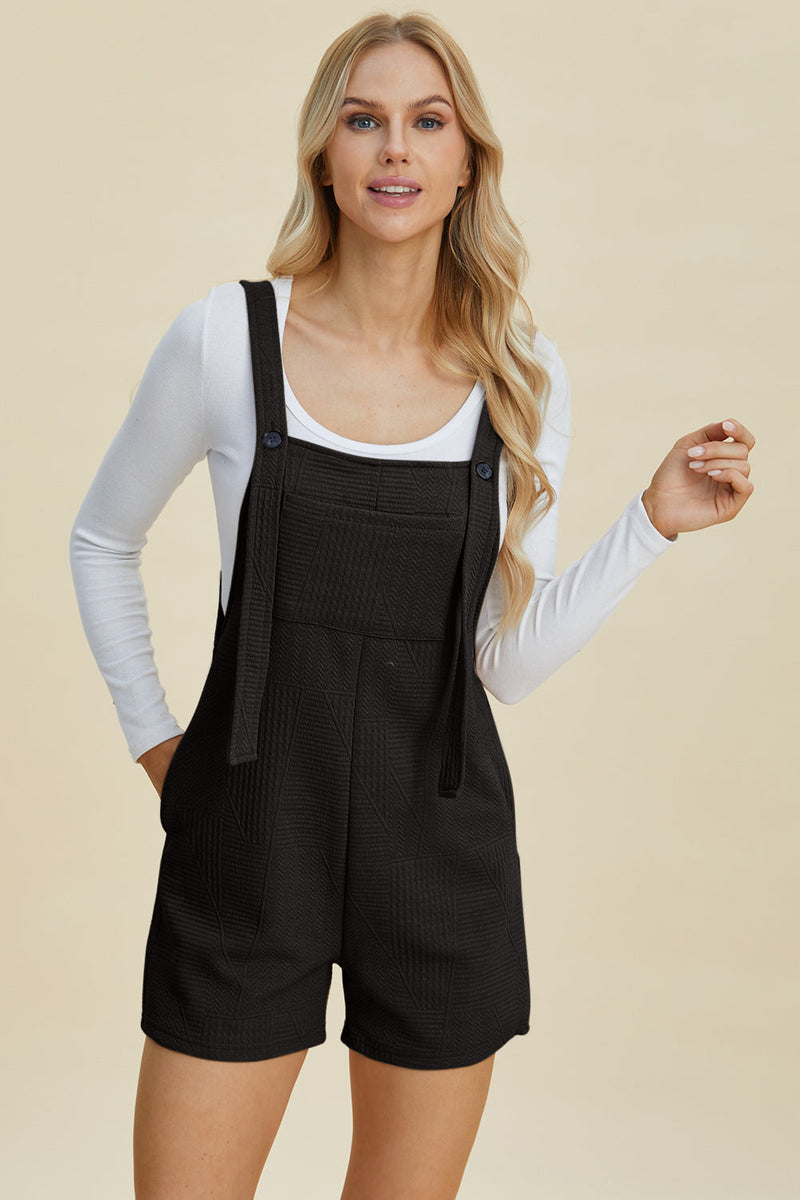 Women’s Sleeveless Textured Romper – Summer Fashion Outfit – Trandifydeal