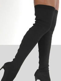 Point Toe Over Knee Stiletto Boots Trandify Deal