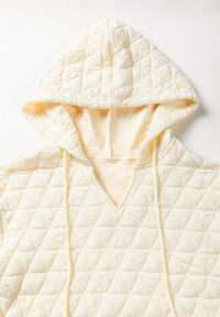 Drawstring Quilted Hooded Top and Shorts Set Trandify Deal
