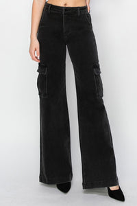 Risen Full Size High Rise Wide Leg Cargo Jeans Trandify Deal