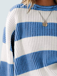 Round Neck Long Sleeve Sweater Trandify Deal