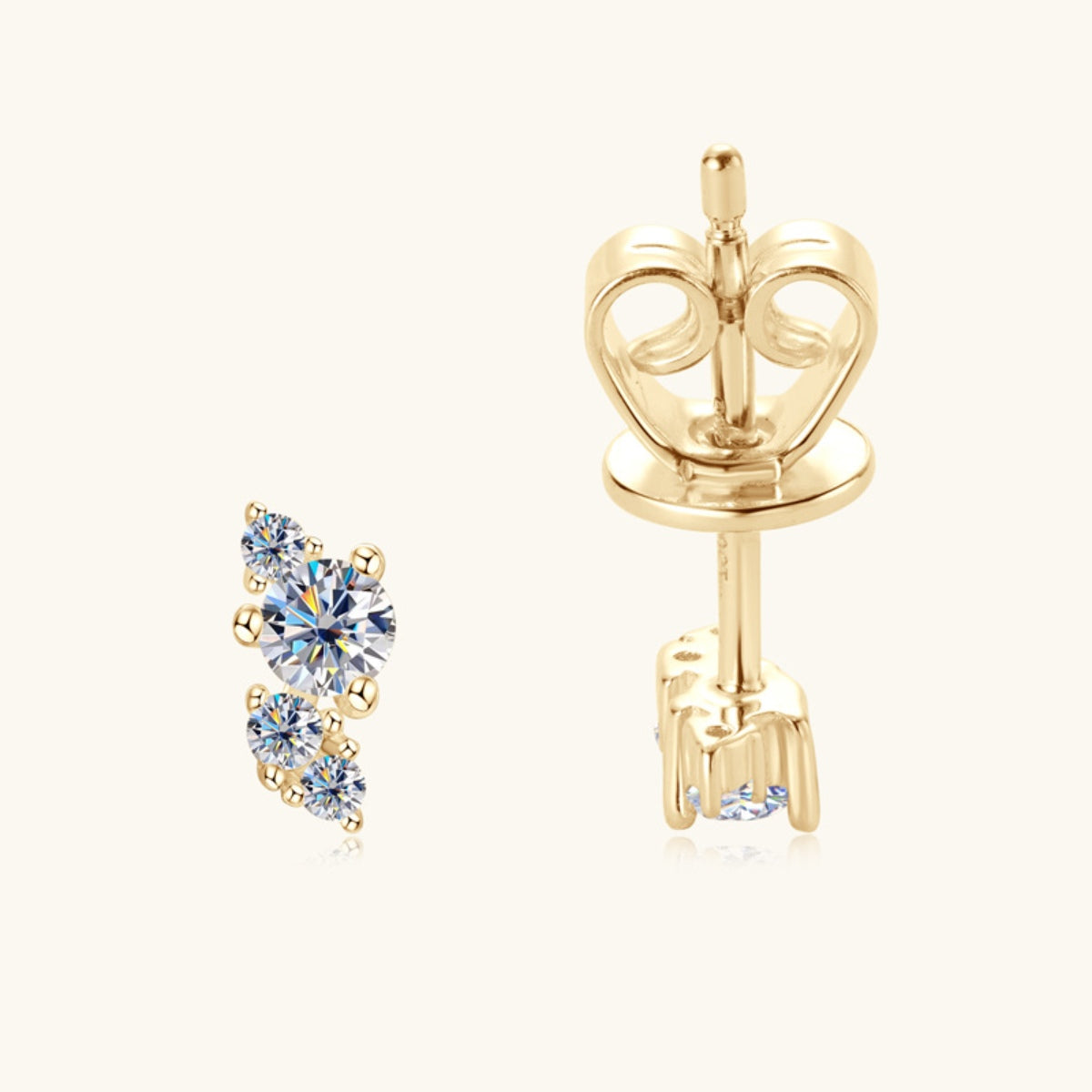 925 Sterling Silver Moissanite Stud Earrings Trandify Deal