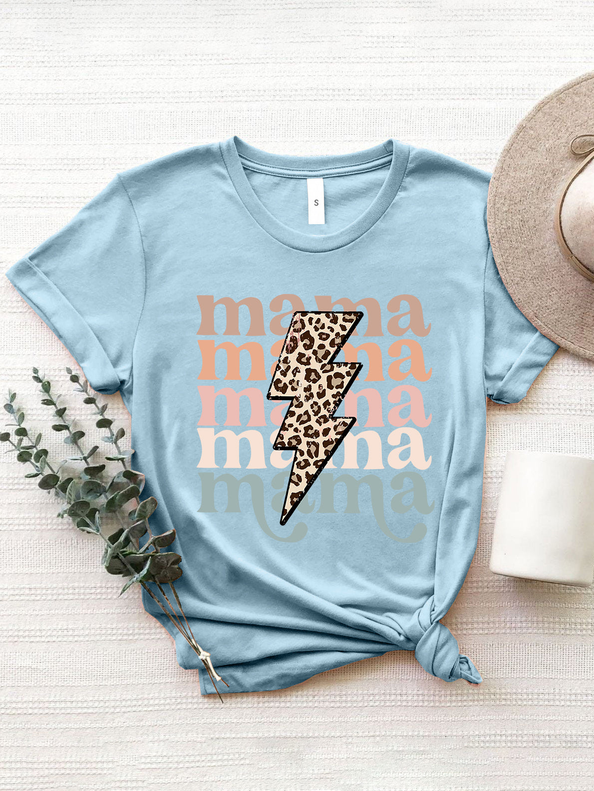 MAMA Round Neck Short Sleeve T-Shirt Trandify deal