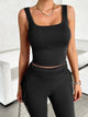 Devine Square Neck Tank and Drawstring Pants Set Trandify deal