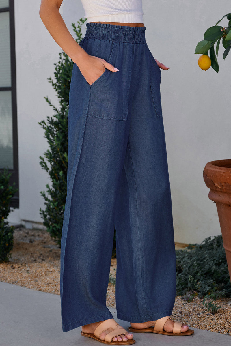 Wide Leg Pants with Pockets Trandify Deal