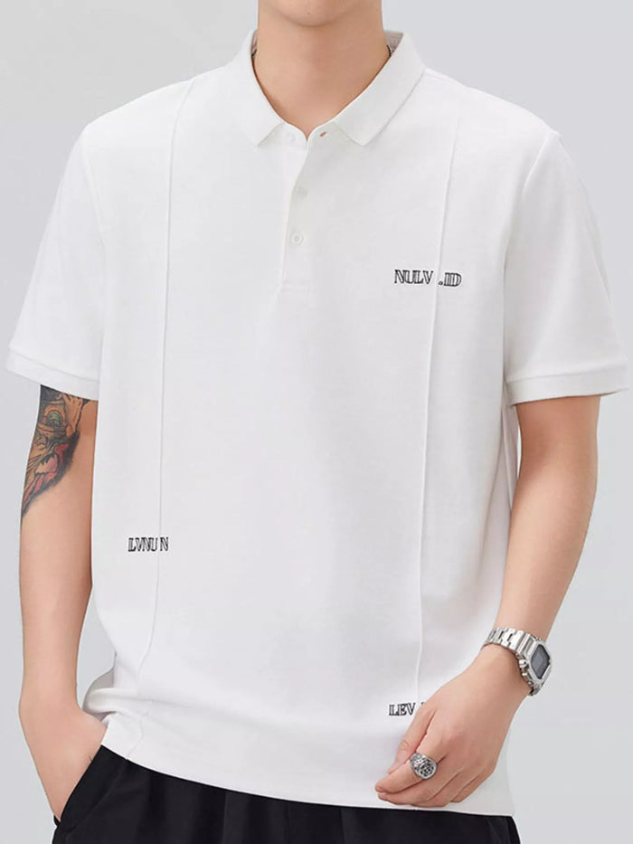 Men's Plus Size Button Detail Short Sleeve Polo