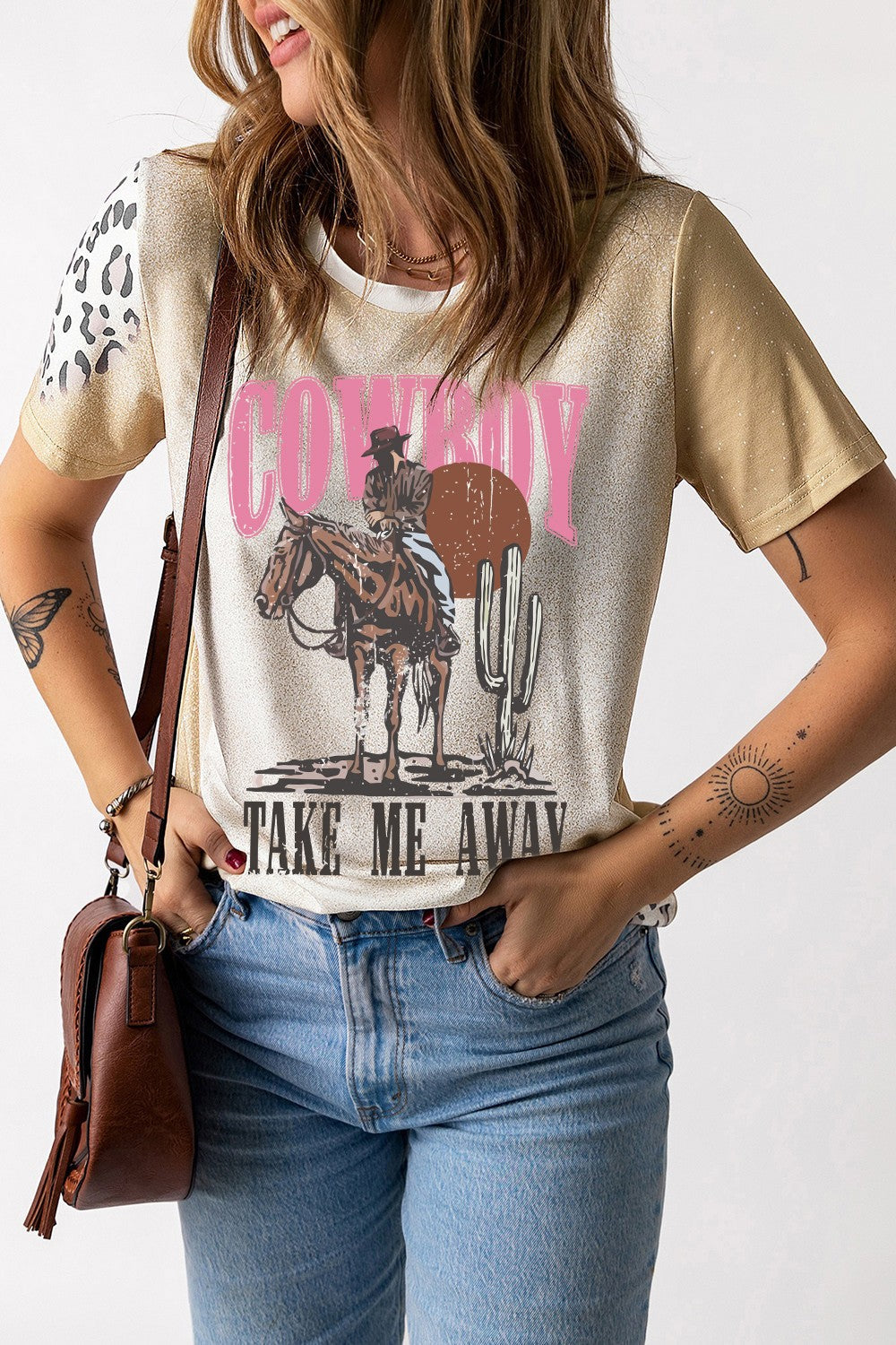 Graphic Round Neck Short Sleeve T-Shirt Trandify Deal
