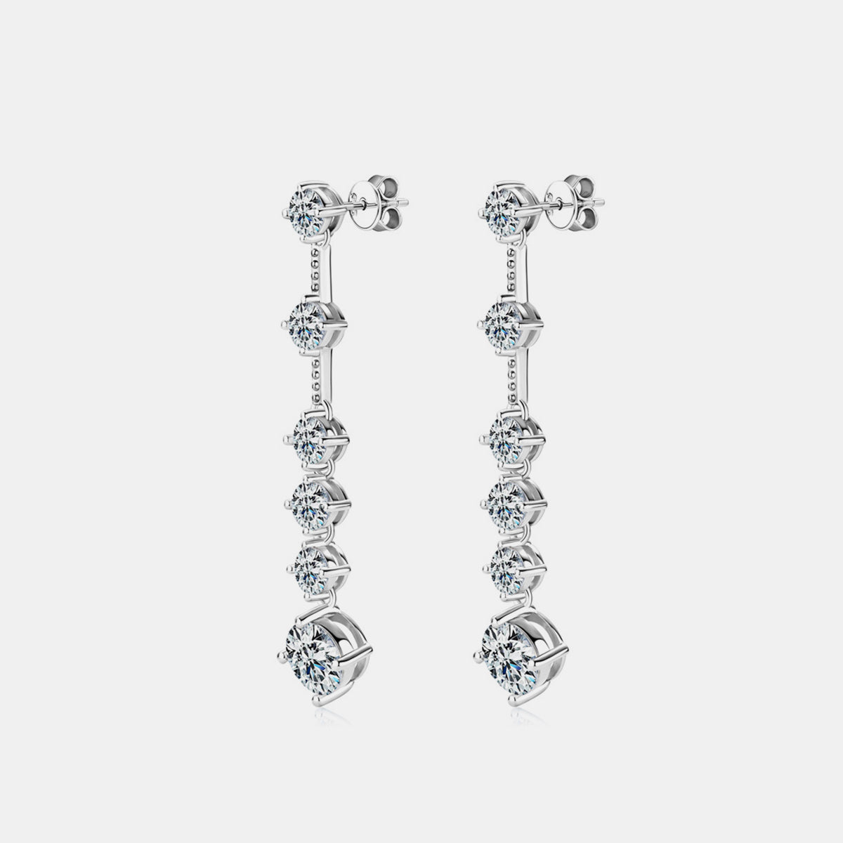 4 Carat Moissanite 925 Sterling Silver Earrings Trandify deal