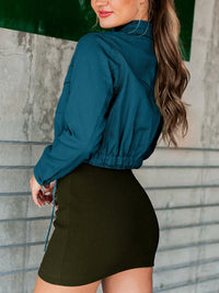 Button Up Long Sleeve Jacket Trandify Deal