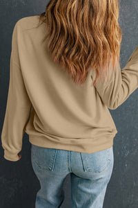 Pumpkin & Flower Graphic Long Sleeve Sweatshirt Trandify Deal