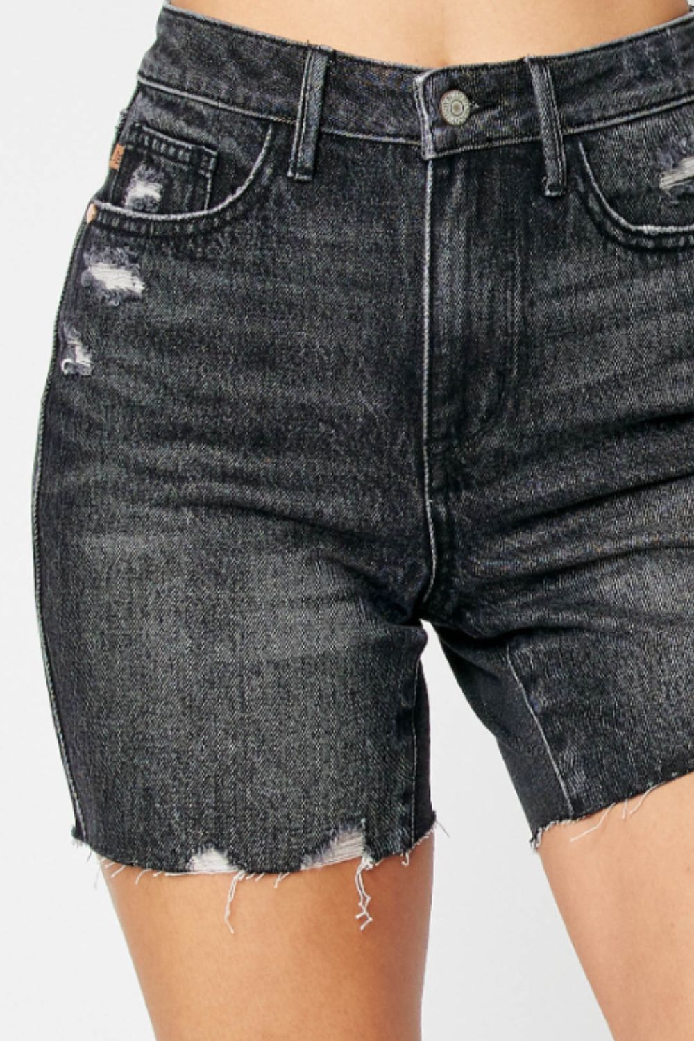 Judy Blue Full Size High Waist Tummy Control Denim Shorts Trandify deal