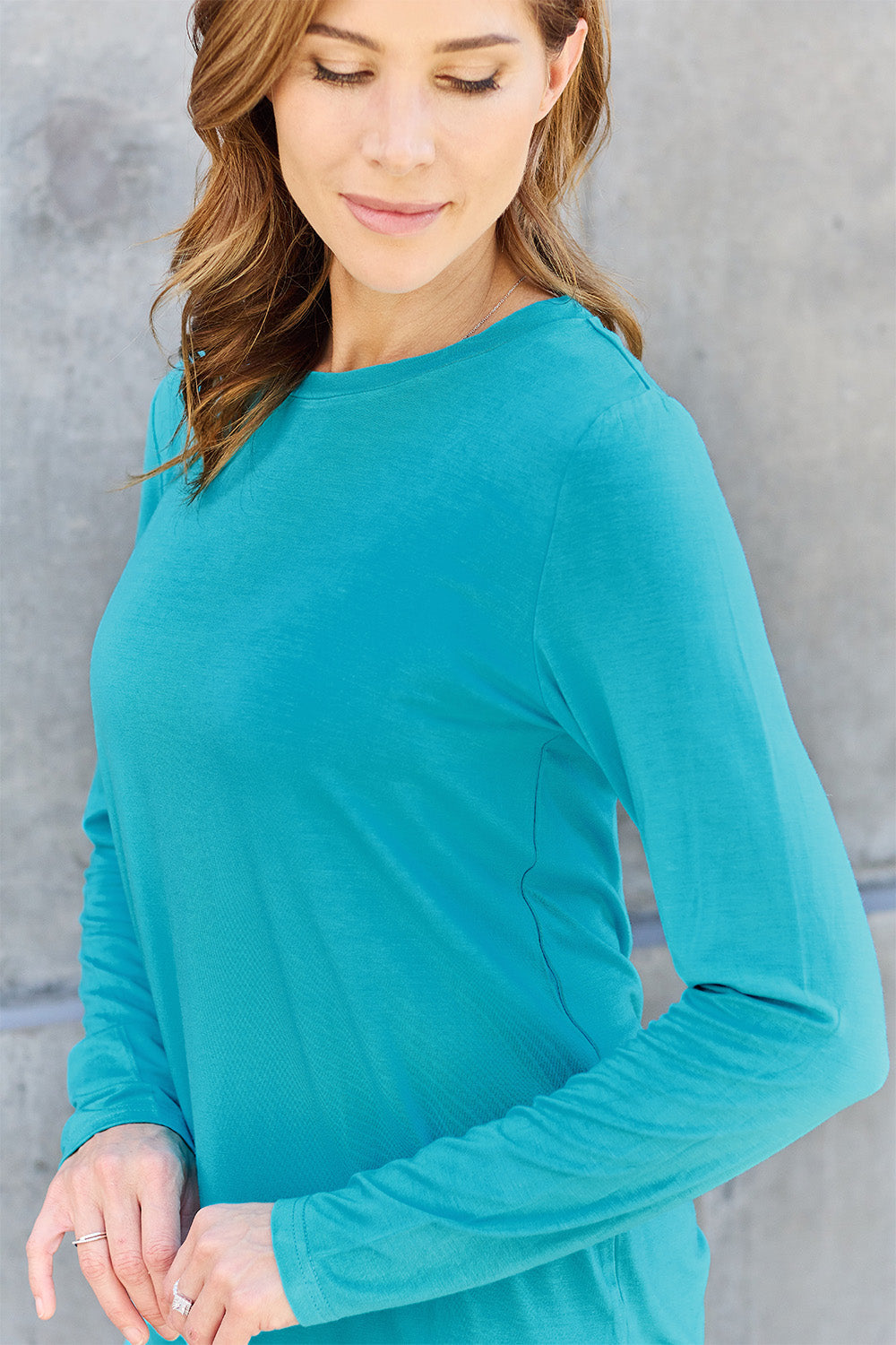 Basic Bae Full Size Round Neck Long Sleeve Top Trandify Deal