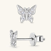 Moissanite 925 Sterling Silver Butterfly Stud Earrings Trandify Deal