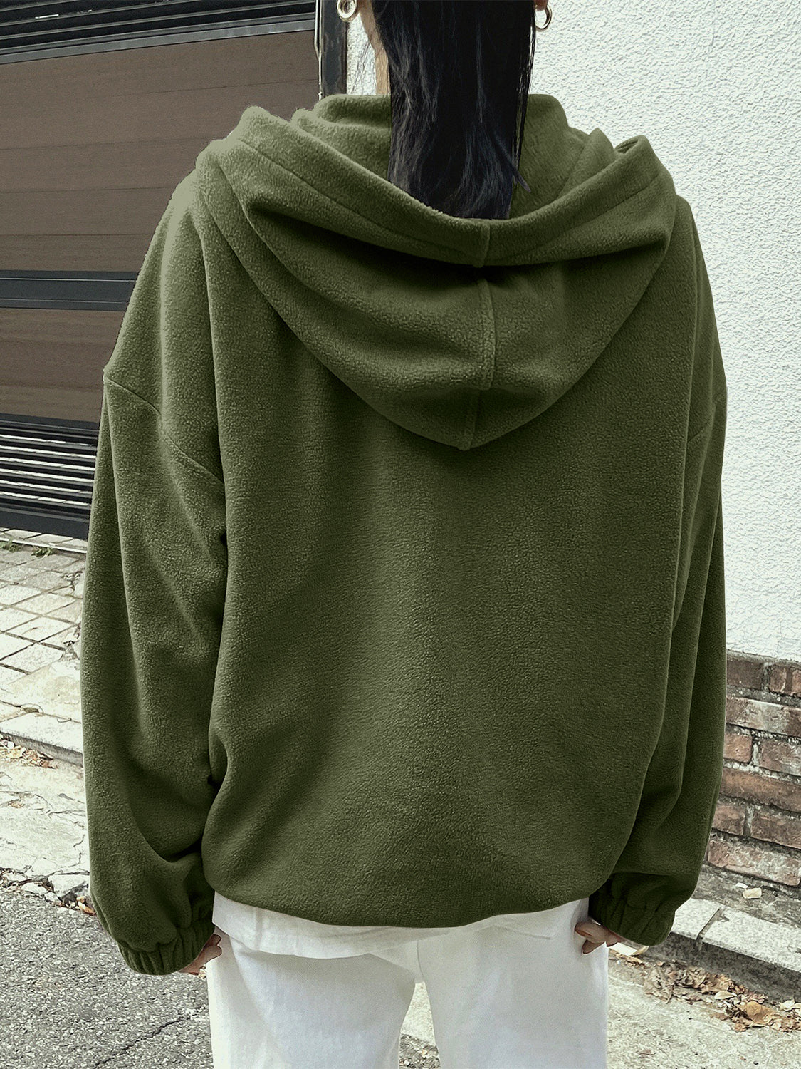 Mountain Quarter Zip Long Sleeve Hoodie Trandify Deal