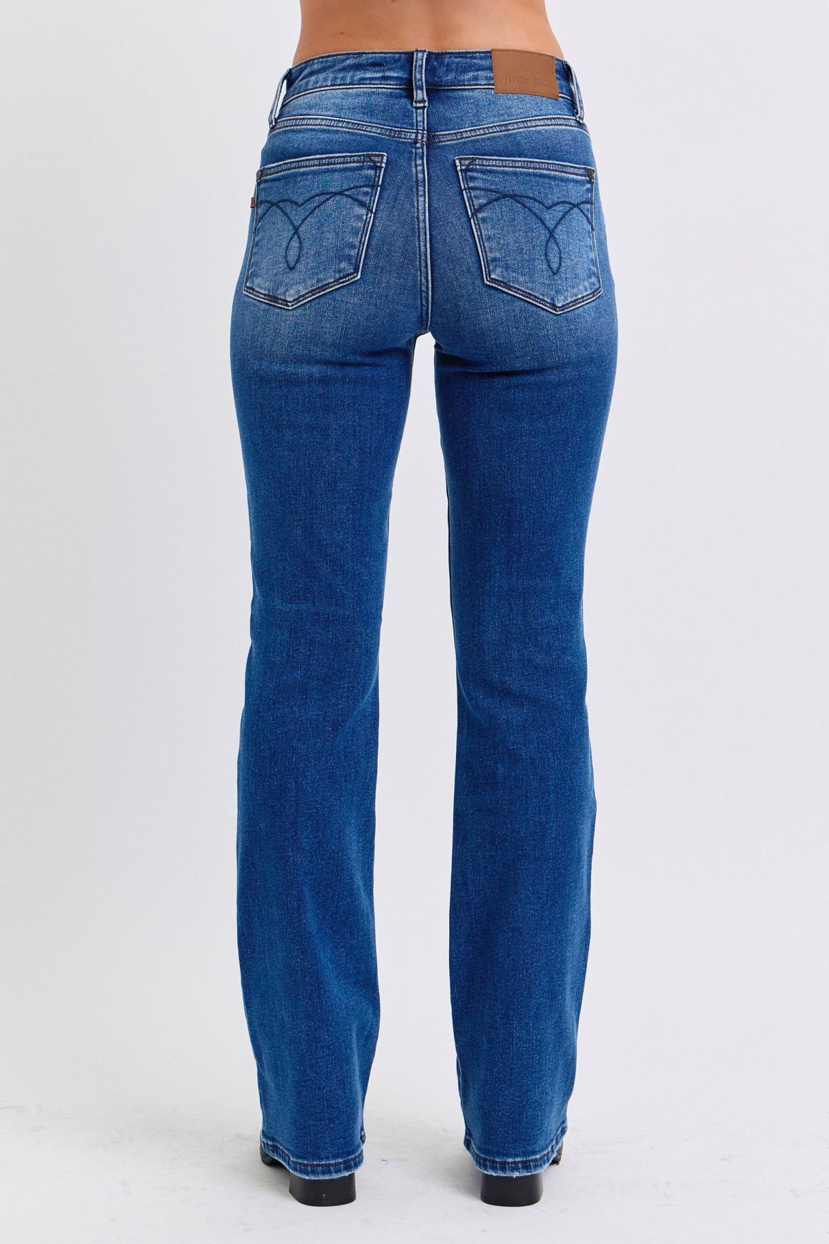 Judy Blue Full Size Run Mid-Rise Bootcut Jeans with Thermal Lining - Trandify Deal