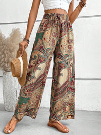 Printed Wide Leg Pants Trandify deal