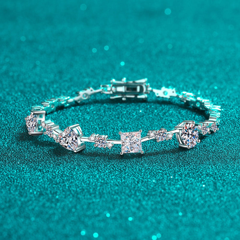 6.2 Carat Moissanite 925 Sterling Silver Bracelet Trandify Deal