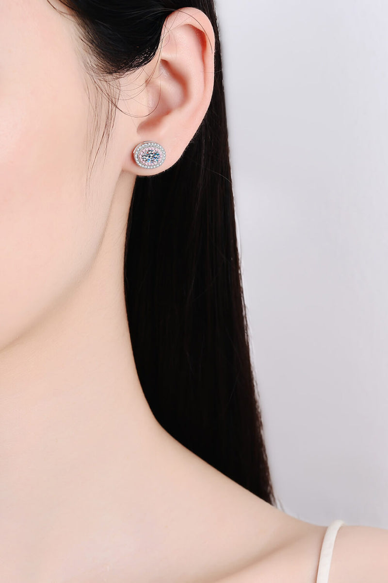Platinum-Plated Moissanite Stud Earrings Trandify Deal