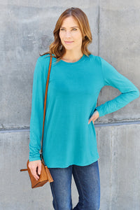 Basic Bae Full Size Round Neck Long Sleeve Top Trandify Deal