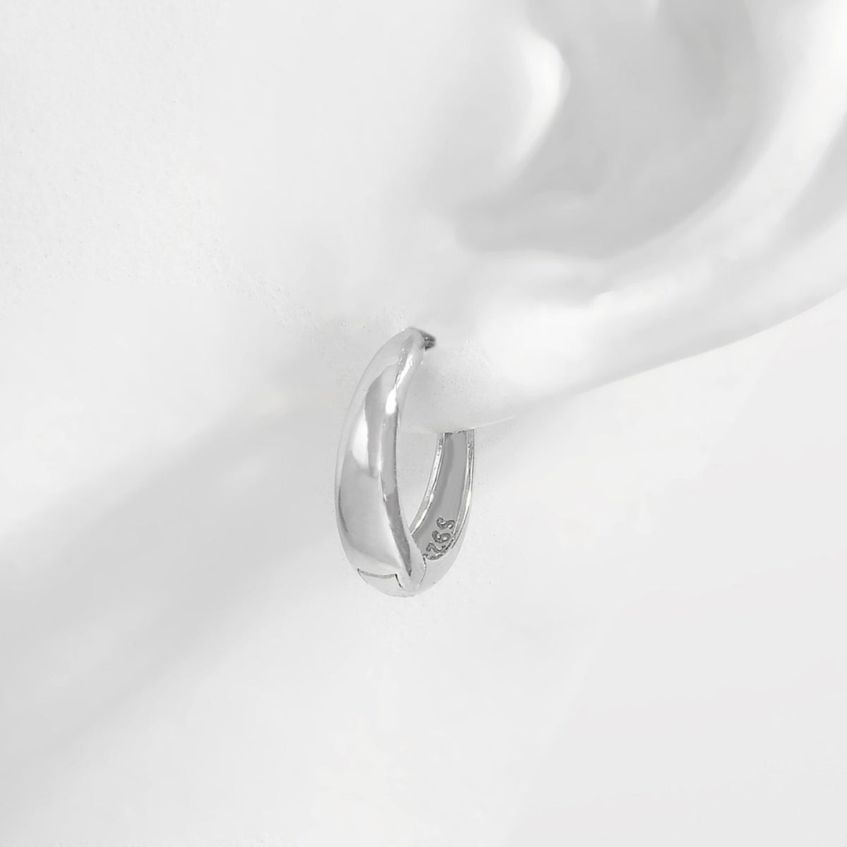 925 Sterling Silver Huggie Earrings Trandify Deal