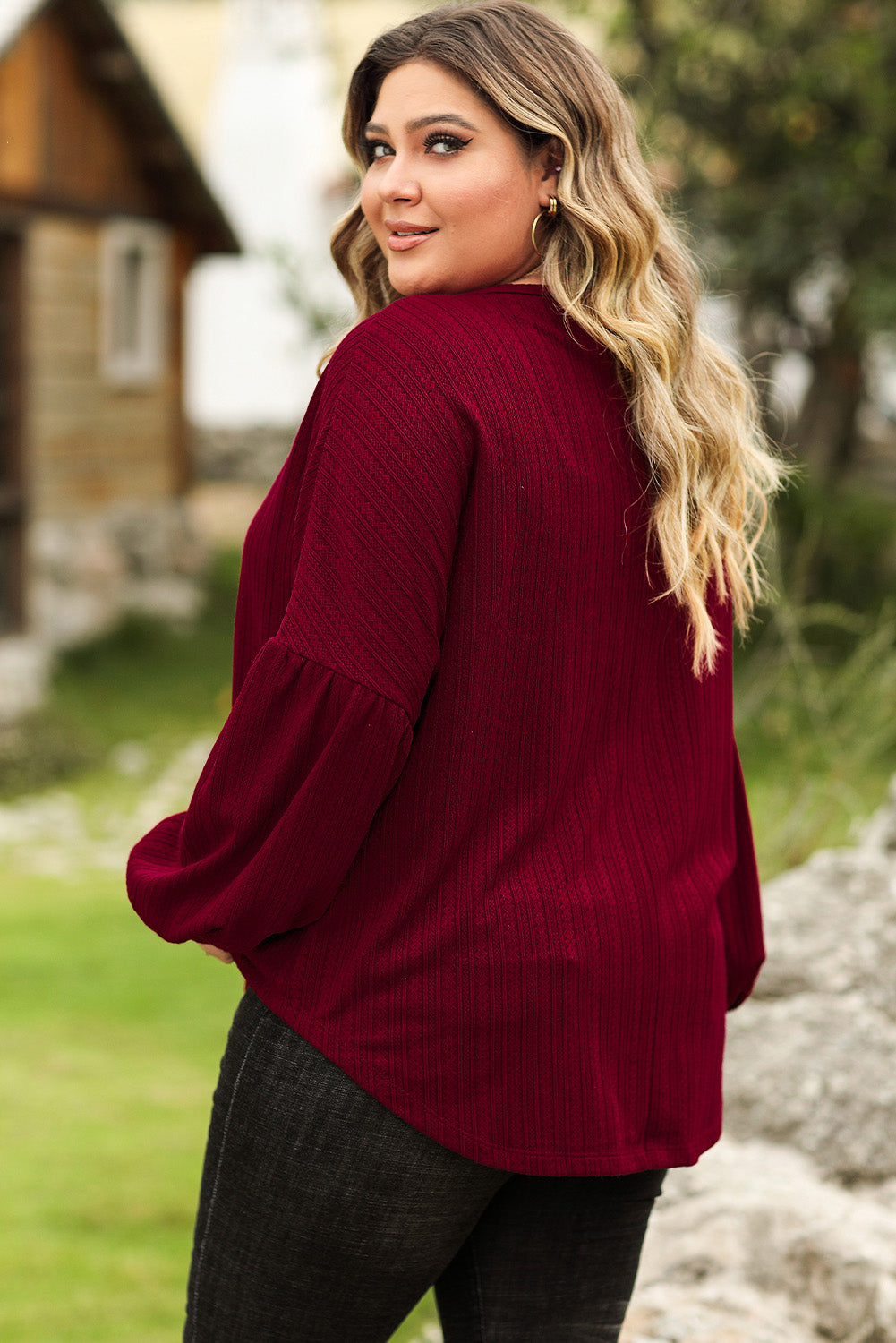 Plus Size Round Neck Dropped Shoulder T-Shirt Trandify deal