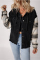 Drawstring Raw Hem Button Up Hooded Denim Jacket Trandify Deal