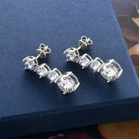 4 Carat Moissanite 925 Sterling Silver Earrings Trandify Deal