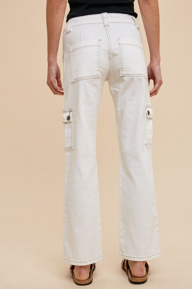 Annie Wear Straight Leg Jeans with Cargo Pockets Trandify Deal