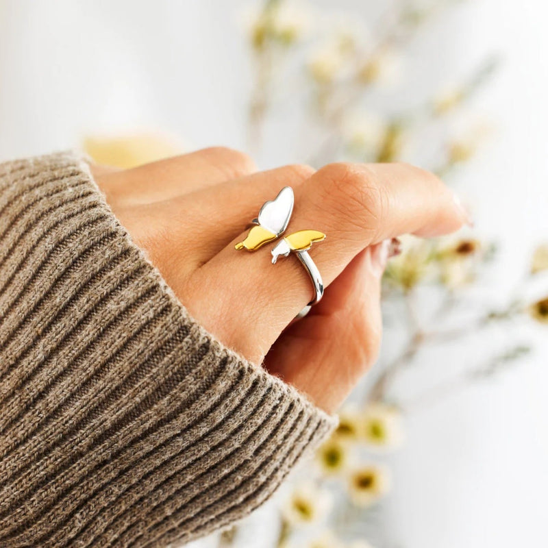 925 Sterling Silver Butterfly Ring Trandify Deal