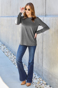 Basic Bae Full Size Round Neck Long Sleeve Top Trandify Deal