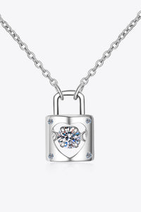 Adored Moissanite Lock Pendant Necklace Trandify Deal