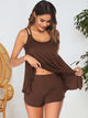 Scoop Neck Top and Shorts Lounge Set Trandify Deal