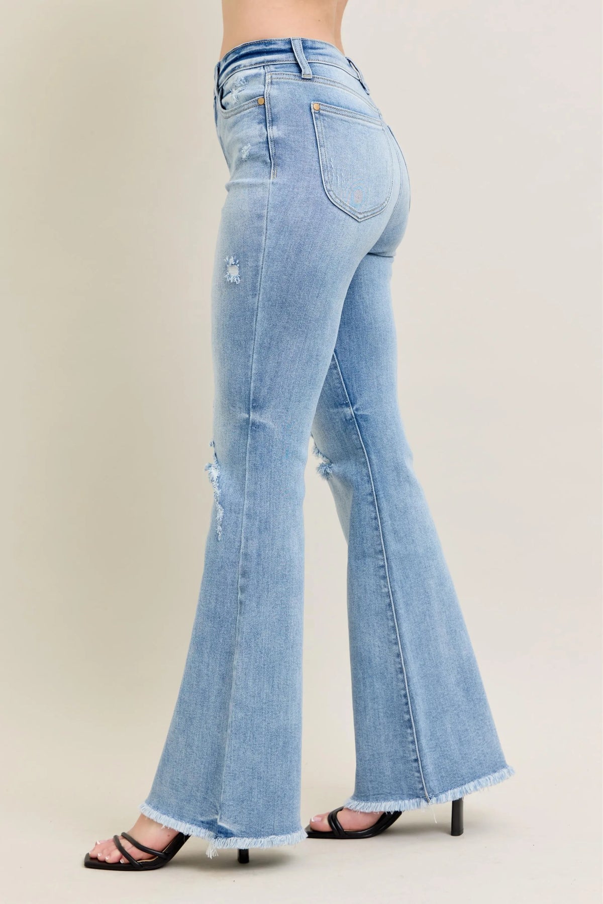 Judy Blue High Waist Flare Jeans with shield pockets