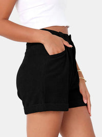 Full Size High Waist Shorts with Pockets Trandify deal