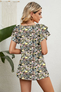 V-Neck Short Sleeve Blouse Trandify deal