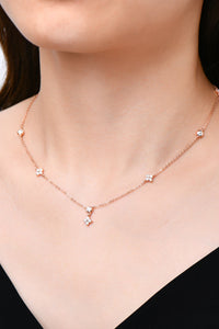 Moissanite 925 Sterling Silver Necklace Trandify Deal