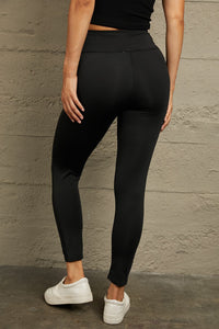 Double Take Wide Waistband Distressed Slim Fit Leggings Trandify deal