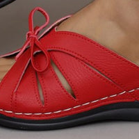 Tied Open Toe Low Heel Sandals Trandify Deal