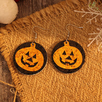 PU Leather Pumpkin Earrings Trandify Deal
