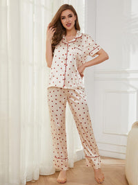 Contrast Piping Pocketed Top and Pants Lounge Set Trandify deal