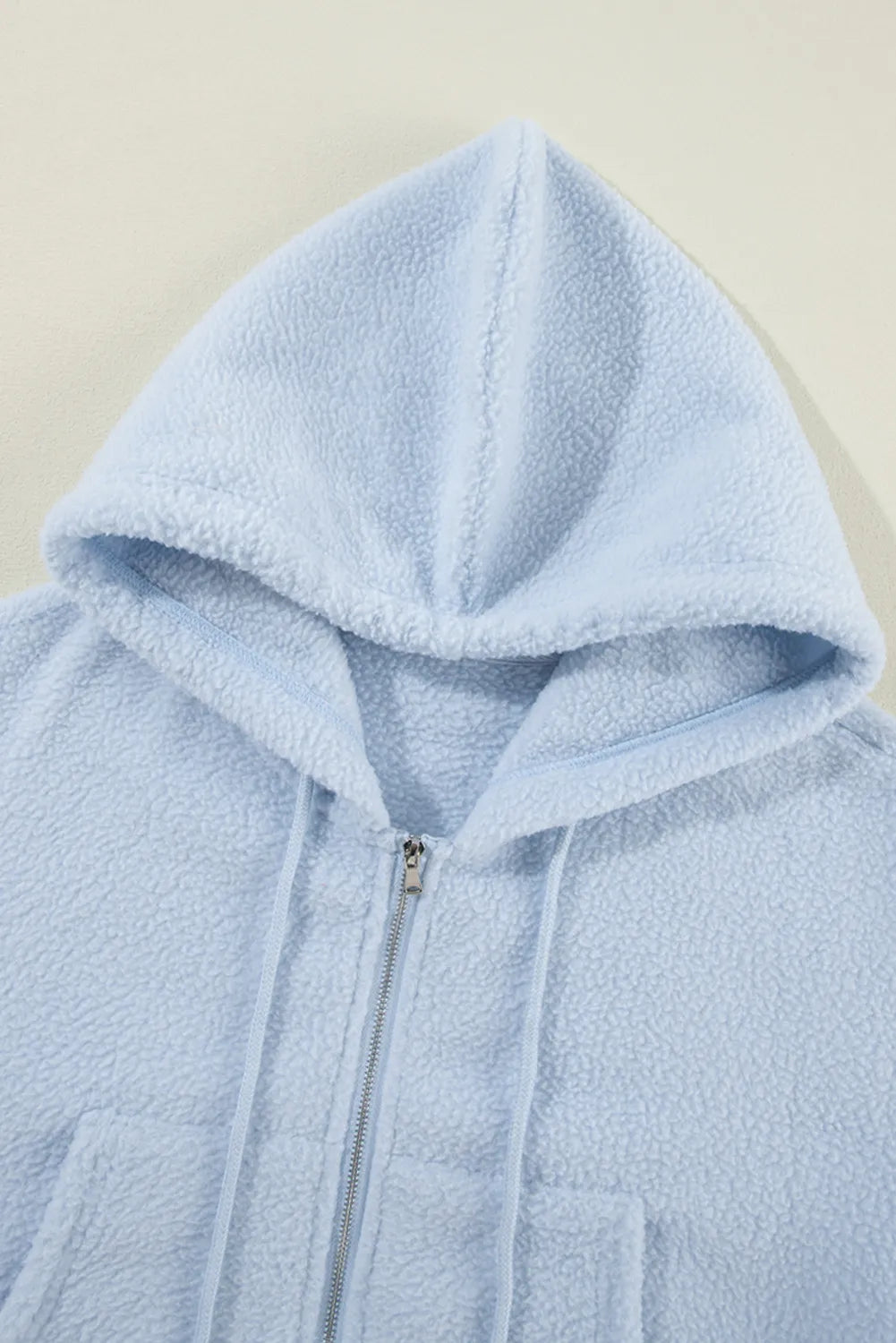 Drawstring Zip Up Long Sleeve Hoodie Trandify Deal