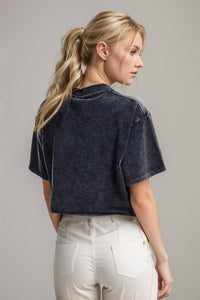 Basic Bae Round Neck Dropped Shoulder Short Sleeve T-Shirt Trandify Deal