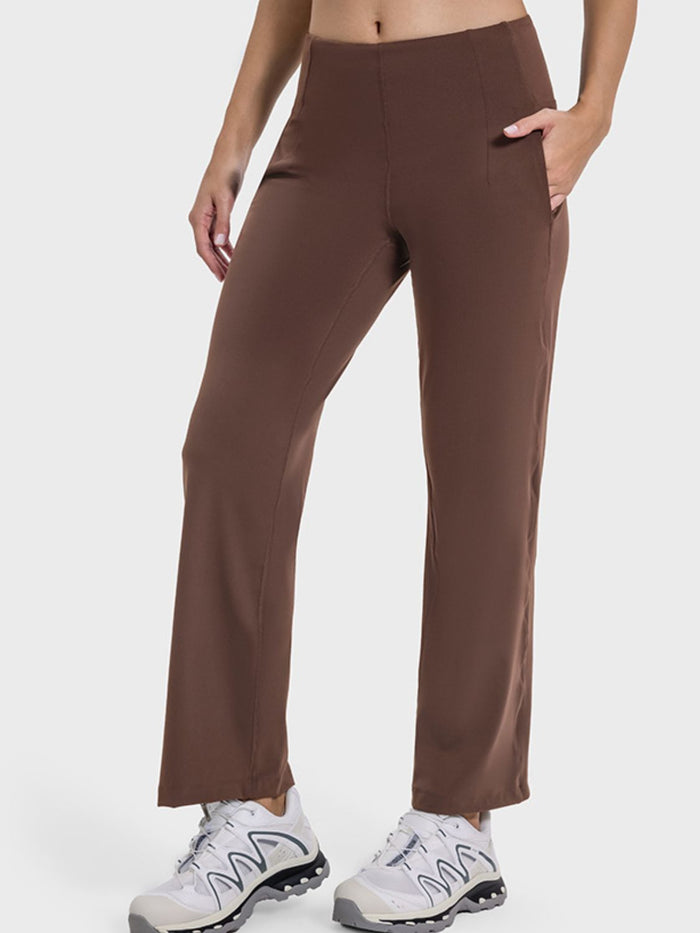 Millennia Pocketed High Waist Active Pants Trandify deal