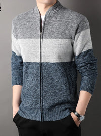 Trendy Men’s Color Block Sweater – Regular Fit & Comfortable Fabric