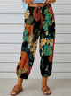 Printed Tied Cropped Pants Trandify deal