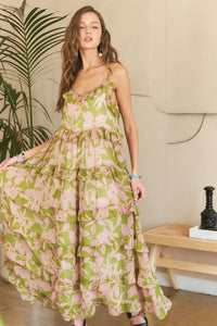 ADORA Ruffled Tiered Scoop Neck Cami Dress Trandify Deal