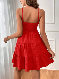 Women’s Sleeveless Tiered Dress – Lightweight Casual Smocked Cami Dress for Beach & Vacations